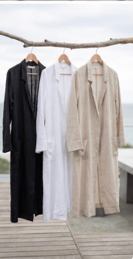 MADDOX LINEN JACKET- white – Kaya & Lox
