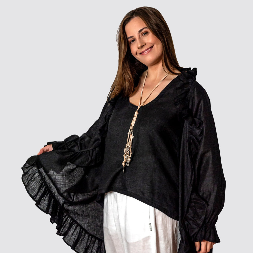 KESHIA TOP BLACK