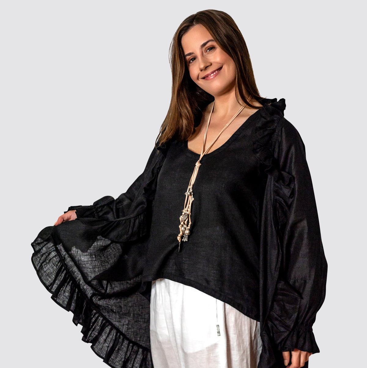 KESHIA TOP BLACK