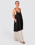 LAURA MIDI TOP - BLACK